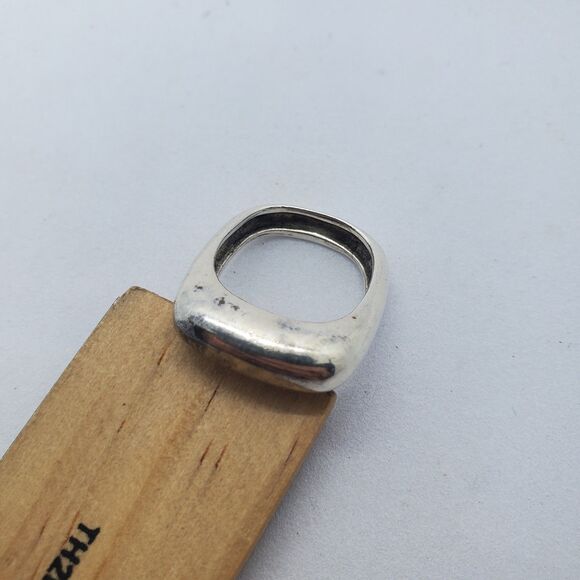 Size 4.75 Sterling Silver Square Ring - Picture 1 of 4